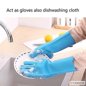 Magic silicone cleaning gloves