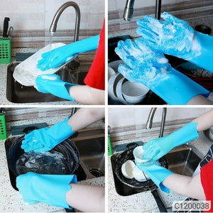 Magic silicone cleaning gloves